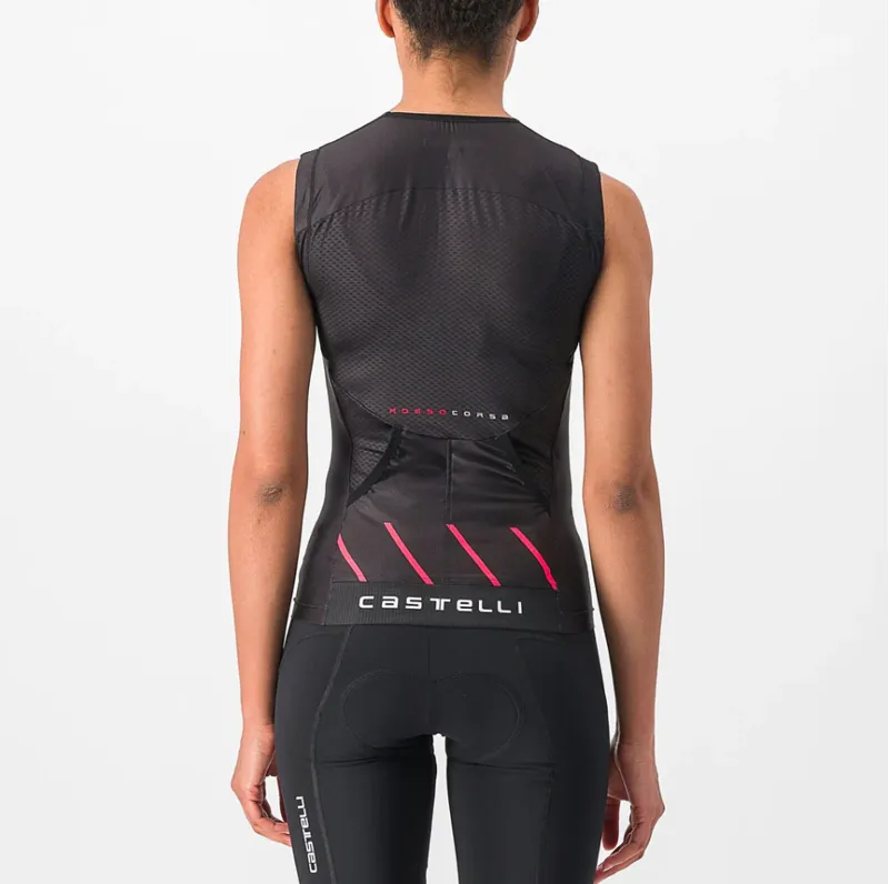 Castelli Free 2 Women's Tri Singlet in Black/Hibiscus-1